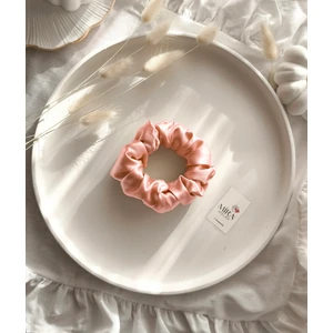 Mira Atelier Çocuk Saten Toka  - Pure Somon – Tekli Lüks Lastik Model Scrunchie