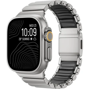 Apple Watch Ultra 2 3 49 mm Uyumlu Titanyum Kordon Silikon Iç Yüzey Hafif Premium Kayış