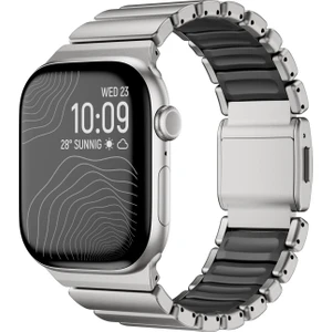 Apple Watch 10 / 11 46 mm Uyumlu Titanyum Kordon Silikon Iç Yüzey Hafif Premium Kayış