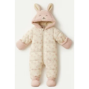 Bebek Vadisi Tavşanlı Patikli Içi Peluş Kar Kapüşonlu Kışlık Kız Erkek Bebek Astronot Tulum Kozmonot Mont Çocuk