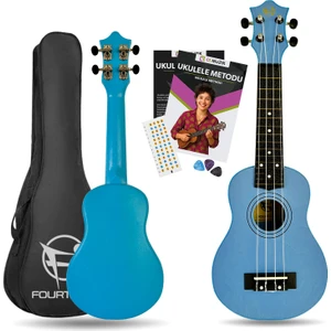 Fourtune Loki SP-21BL Soprano Mavi Ukulele Seti (Başlangıç Seviye)