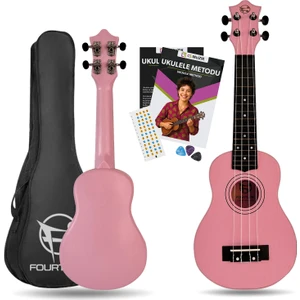 Fourtune Loki SP-21PK Soprano Pembe Ukulele Seti (Başlangıç Seviye)