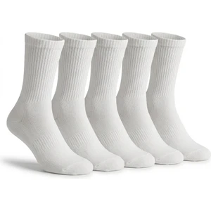Kadın Beyaz Pamuklu Soket Çorap 5’li Paket
