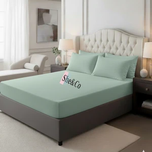 She&co Çift Kişilik Battal Lastikli Çarşaf Seti- Mint Yeşil (180 x 200  cm  30  cm  )