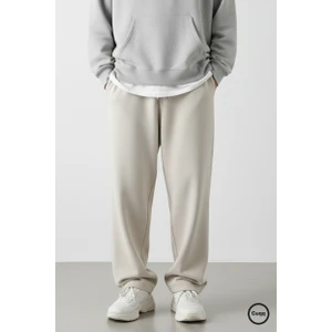 Cuqq Denim Erkek Baggy Eşofman Altı Oversize Bol Paça 3 Iplik Kalın Kumaş Streetwear Cepli