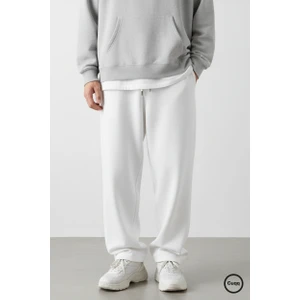 Cuqq Denim Erkek Baggy Eşofman Altı Oversize Bol Paça 3 Iplik Kalın Kumaş Streetwear Cepli