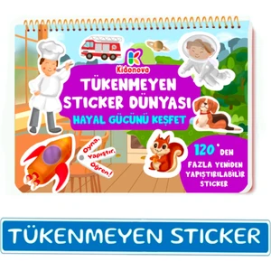 Tükenmeyen Sticker Kitabım: Hayal Gücünü Keşfet (120+ Tekrar Kullanılabilir Sticker)
