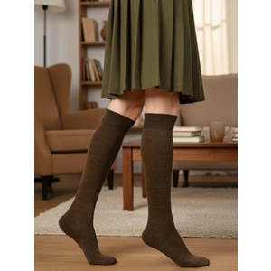 Algitsin Ola Kadın Diz Altı Pamuklu Çorap