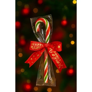 Honey Candy 20 Yılbaşı Baston Şeker Yeşil Kırmızı Beyaz Hediyelik Paketli