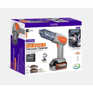 (Ahv-17) 20.000PA Güçlü Vakumlu ve Üflemeli Araç Için Süpürge 120W Güç -10.000MAH+15.000MAH Pil