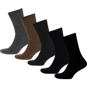 Erkek Rahat Lastikli 5'li Pamuklu Uzun Çorap C6712AXNS