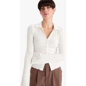 Fitted Polo Yaka Fitilli Kaşkorse Hırka