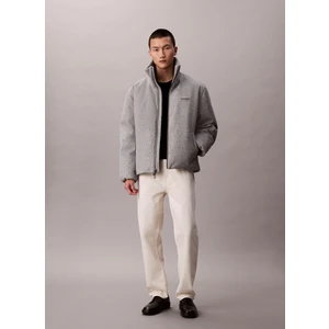 Calvin Klein Gri Erkek Mont LV04LD519GT5K_LS Melange Rıb Neck W