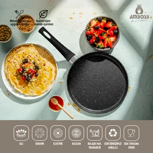 Mocca Granit Kaplama Krep Tavası 26 cm