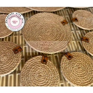 Double Knot Design 7 Prç Bardak Altlığı Set Tress Supla Jüt Hediyelik