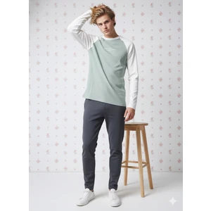 Ribana Classic Erkek Relax Fit Rahat Kesim Pamuklu Yumuşak Dokulu Bisiklet Yaka Sweatshirt