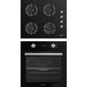 Digital Plus 15 Programlı 2\'li Siyah ankastre Set (Ocak-Fırın)