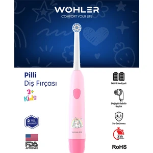 Değiştirilebilir Başlıklı Pilli Kız Çocuk Diş Fırçası 3+ , Fda Onaylı
