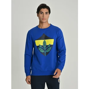 Erkek Trıbun Sarı Lacivert Basıc Swea