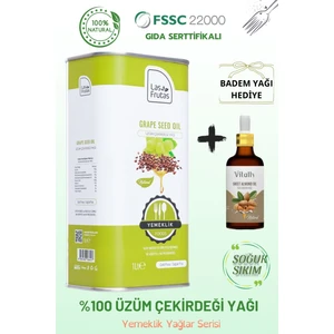 Las Frutas Yemeklik Üzüm Çekirdeği Yağı 1 Litre – Soğuk Sıkım, Saf & Doğal