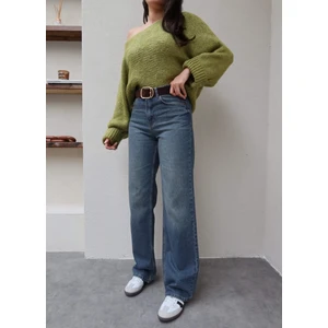 Blue Yıkamalı Straight Orj Jean