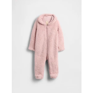 Bebek Açık Pembe Teddy Sherpa Tulum