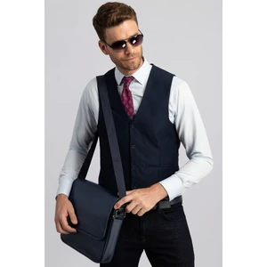 Slim Fit Dar Kesim Düz Cepli Erkek Yelek