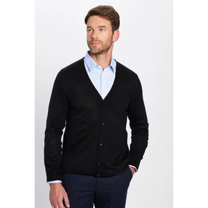 Slim Fit Dar Kesim Düğmeli Düz Tüylenmeyen Yumuşak Dokulu Erkek Hırka