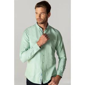 Slim Fit Dar Kesim Uzun Kol Poplin Oxford