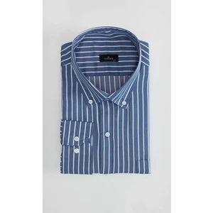 Erkek Big Size Büyük Beden Çizgili Gömlek