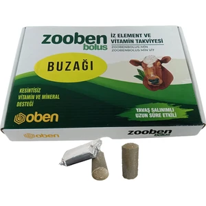 Zooben Buzağı Bolus 51 gr x 12 adet Bolus buzağı takviyesi gıda