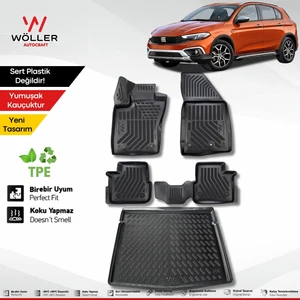 Fiat Egea Cross Paspas Bagaj Havuzu 2021 2025 Arası Uyumlu 3D Wöller Ultraflex Set
