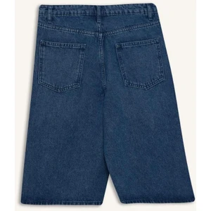 Yüksek Bel Jean Bermuda Şort E1615AX25SM