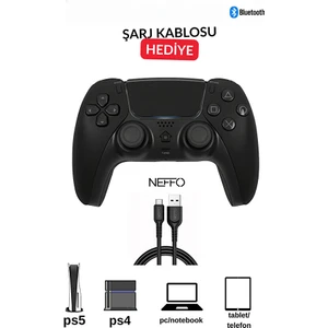 Bluetooth Oyun Kolu | Ps4, Ps5 ve Pc Uyumlu Kablosuz Wireless Joystick