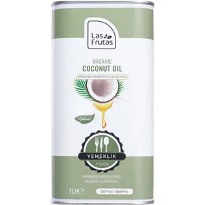 Las Frutas Yemeklik Hindistan Cevizi Yağı 1 Litre – Soğuk Sıkım, Saf & Doğal