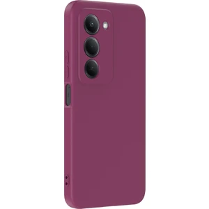 Xiaomi Redmi 15 Uyumlu Kılıf Mara Lansman Soft Silikon Içi Kadife Mürdüm