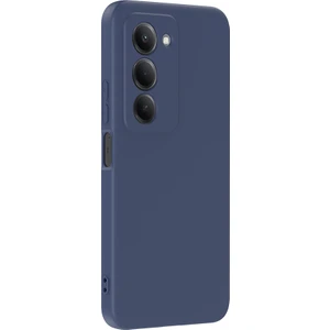 Xiaomi Redmi 15 Uyumlu Kılıf Mara Lansman Soft Silikon Içi Kadife Lacivert