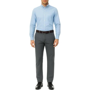 Rahat Kesim Klasik Likralı Pamuklu Erkek Baba Füme Keten Pantolon