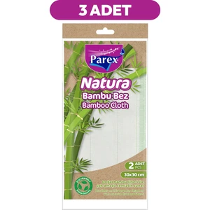 Natura Bambu Bez 2'li Paket 30 x 30 cm Üçlü Set