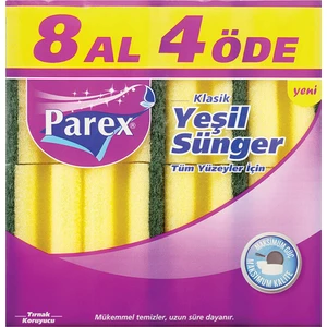 Klasik Yeşil Sünger Oluklu 8'li