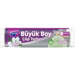 Büzgülü Çöp Torbası Yasemin Kokulu Büyük Boy 10'lu 65 x 70 cm