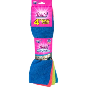 Trend Mikrofiber Temizlik Bezi 4'lü Açık