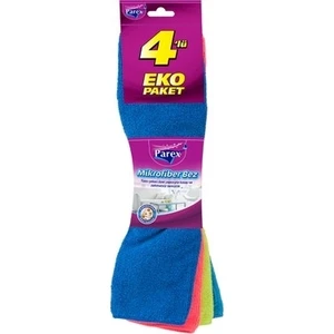 Mikrofiber Temizlik Bezi 4'lü Eko Açık Paket