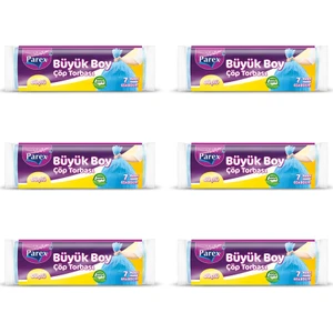 Güçlü Çöp Torbası Büyük Boy 10'lu 65 x 80 cm 6 Paket