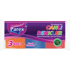 Canlı Renkler Sünger Oluklu 3'lü