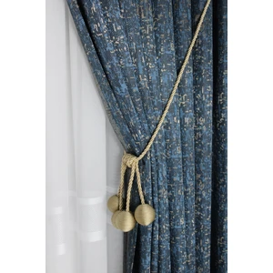 Mebelport Curtain Fon Jakar Perde Perla Desen Çift Kanat Sık Pileli(1 x 3)