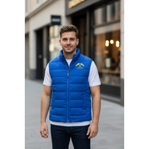 Rüzgar Geçirmez Dik Yaka Fermuar Kapamalı Erkek Yelek