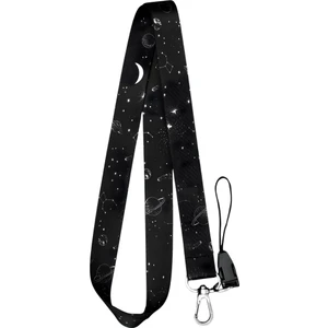 Galaksi Temalı Siyah Boyun Askı Ipi (A34)