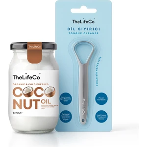 Thelifeco Paslanmaz Çelik Dil Temizleyici - Dil Sıyırıcı & Organik Hindistan Cevizi Yağı 337 ml