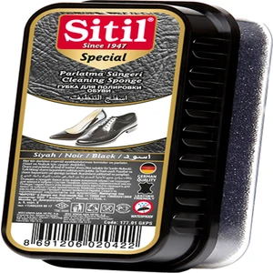 Sitil Geniş Kutulu Parlatıcı Sünger Special - Siyah